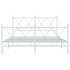 Estructura cama sin colchón con estribo metal blanco 140x200
