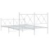Estructura cama sin colchón con estribo metal blanco 140x200