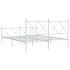 Estructura cama sin colchón con estribo metal blanco 160x200