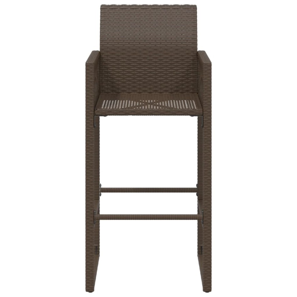 Taburetes altos de jardín 2 unidades ratán sintético
