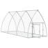 Conejera acero galvanizado plateado 300x105x120