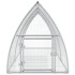 Conejera acero galvanizado plateado 300x105x120