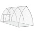 Conejera acero galvanizado plateado 300x105x120