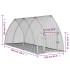 Conejera acero galvanizado plateado 300x105x120