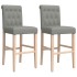 Taburetes altos 2 uds madera maciza de caucho y