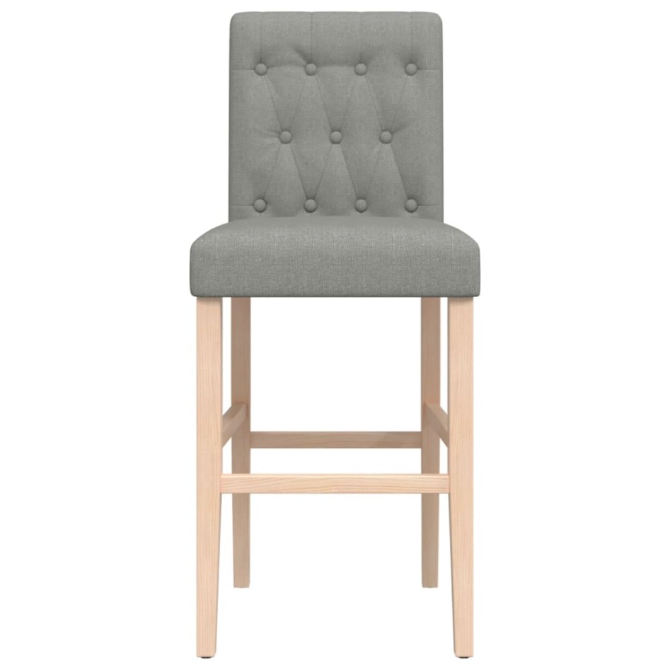 Taburetes altos 2 uds madera maciza de caucho y