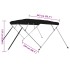 Toldo bimini de 4 arcos gris 243x244x137