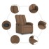 Sillón reclinable elevable de tela
