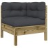 Set de sofás jardín 7 pzas con cojines madera pino