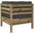 Set de sofás jardín 7 pzas con cojines madera pino
