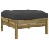 Set de sofás jardín 7 pzas con cojines madera pino