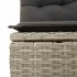 Set de sofás de jardín 7 pzas con cojines ratán PE gris