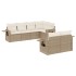 Set sofás de jardín 7 piezas y cojines ratán sintético