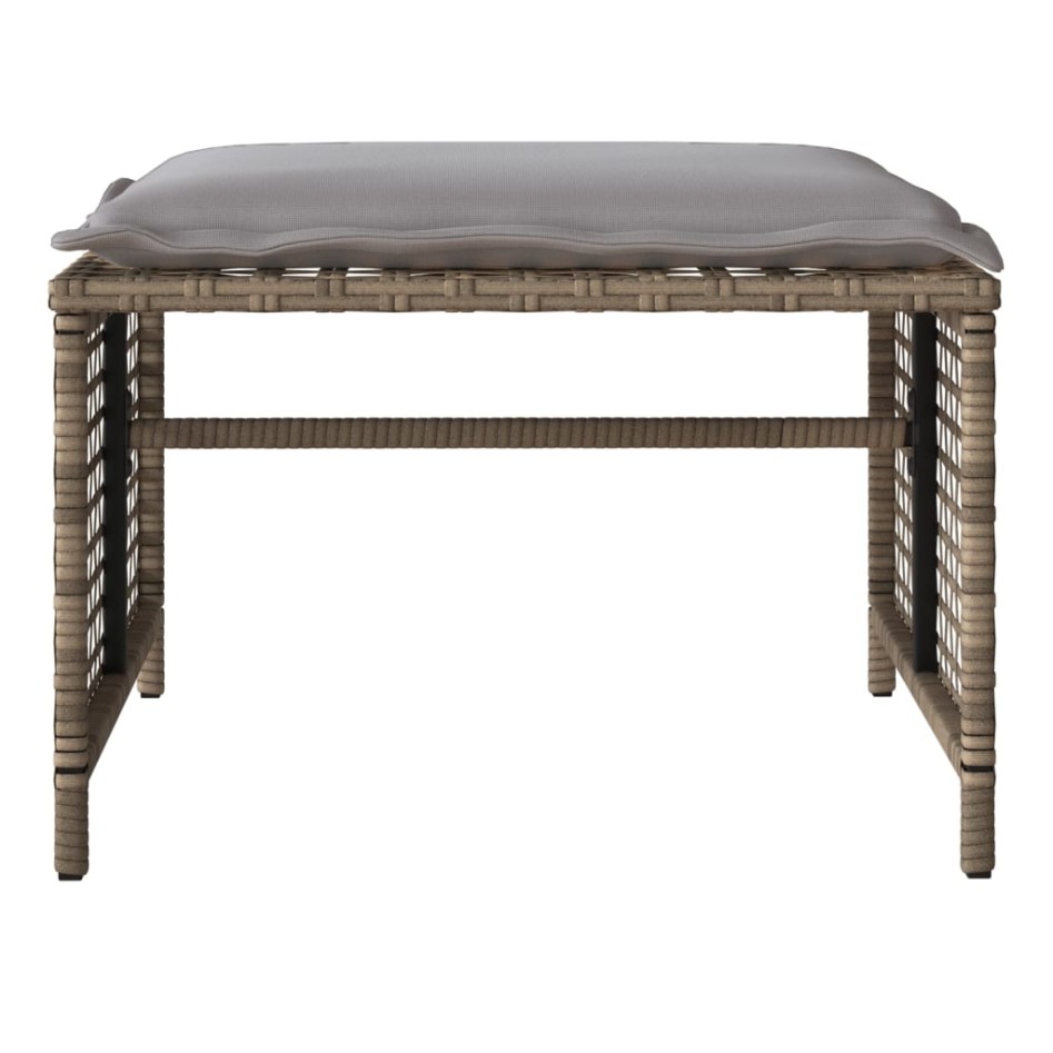 Set sofás jardín 4 pzas y cojines ratán sintético vidrio