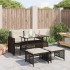 Set sofás jardín 4 pzas y cojines ratán sintético vidrio