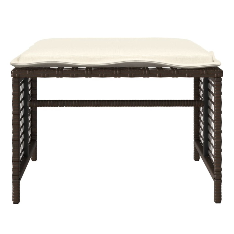 Set sofás jardín 4 pzas y cojines ratán sintético vidrio