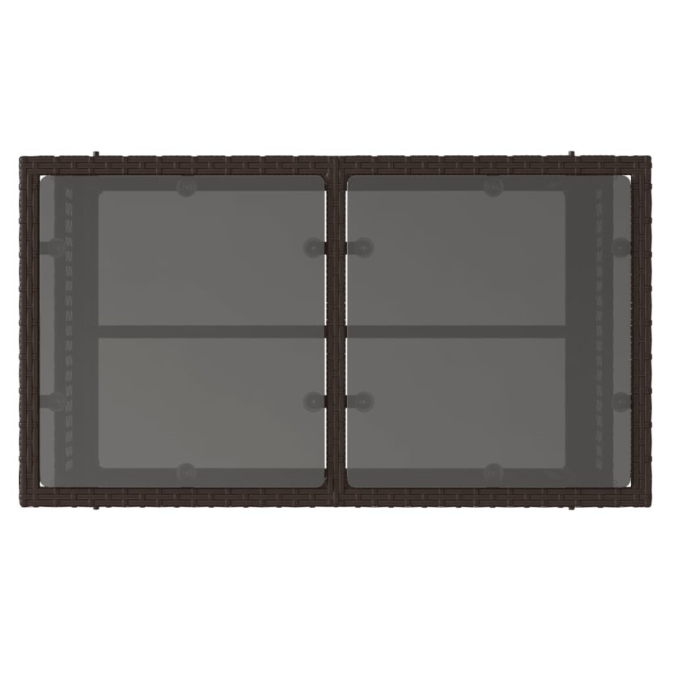 Set sofás jardín 4 pzas y cojines ratán sintético vidrio