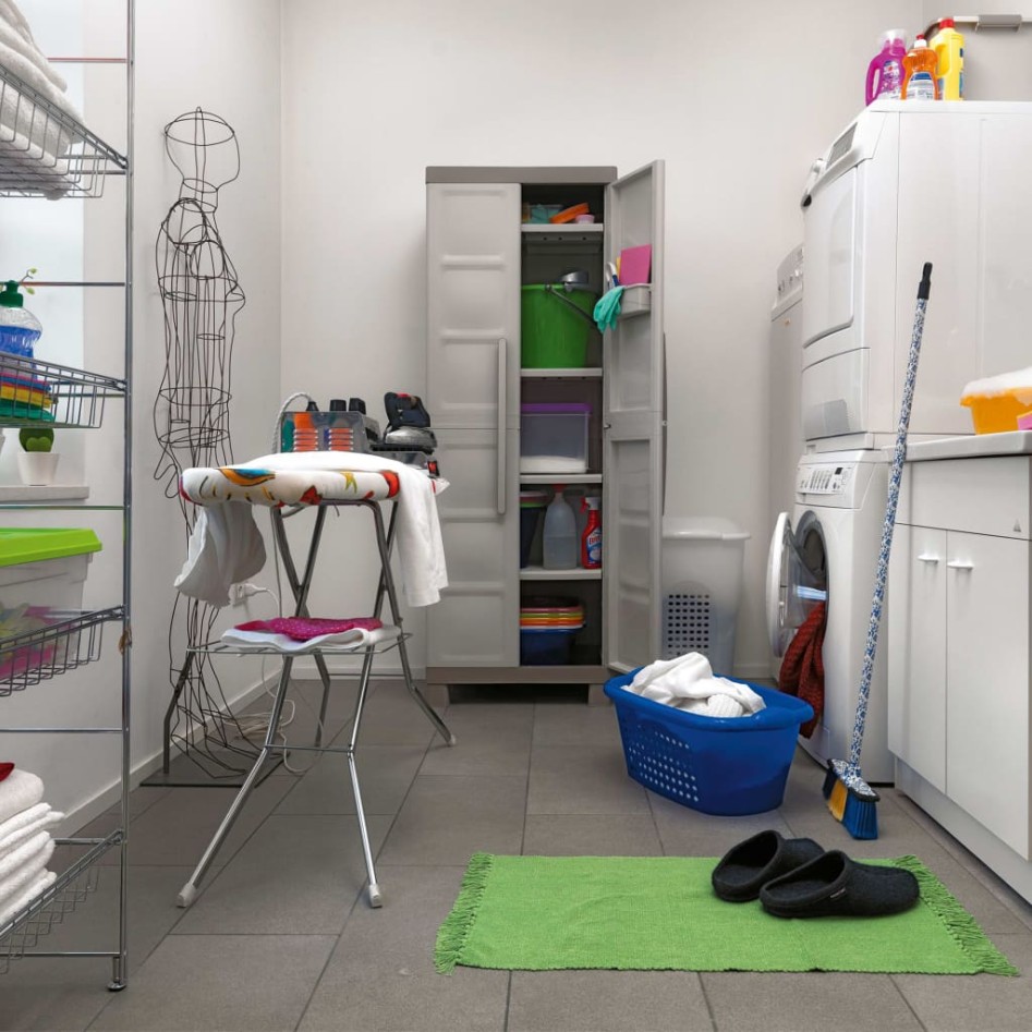 Keter Armario de almacenaje con estantes Excellence beige taupe 182