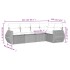 Set comedor de jardín 5 piezas y cojines ratán sintético