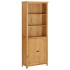 Estantería con 2 puertas de madera maciza de roble 70x30x180