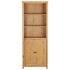 Estantería con 2 puertas de madera maciza de roble 70x30x180