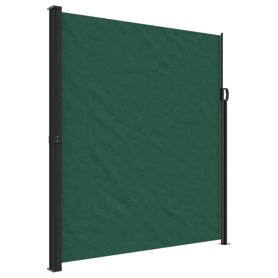 Toldo lateral retráctil verde oscuro 220x300