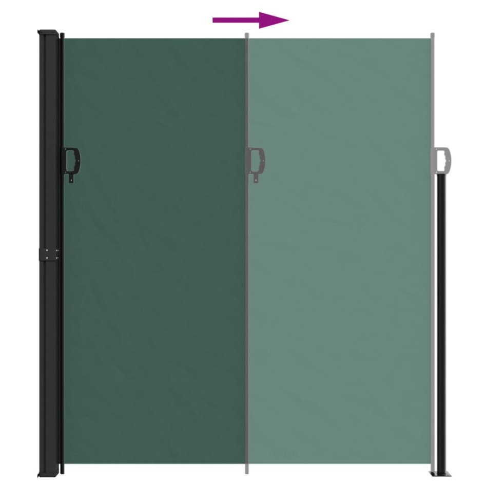 Toldo lateral retráctil verde oscuro 220x300