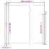 Toldo lateral retráctil beige 200x600