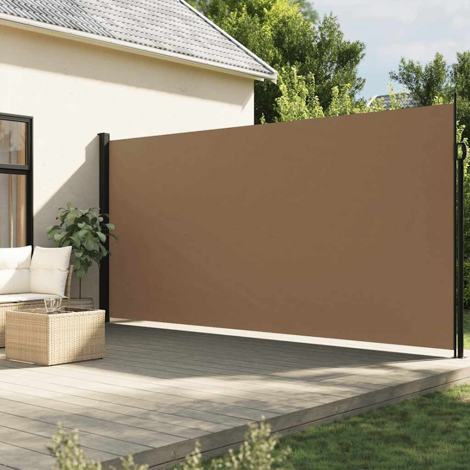 Toldo lateral retráctil gris taupe 220x600