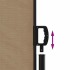 Toldo lateral retráctil gris taupe 220x600