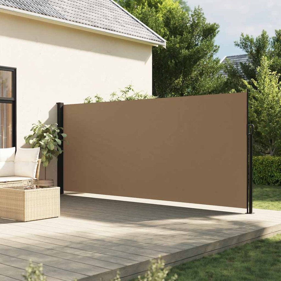 Toldo lateral retráctil gris taupe 180x300