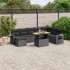 Set de sofás de jardín 8 piezas y cojines ratán sintético