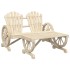 Juego de muebles de jardín 4 piezas madera maciza de