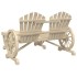 Juego de muebles de jardín 4 piezas madera maciza de