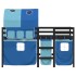 Cama alta para niños con túnel madera pino azul 80x200