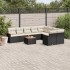 Set de sofás de jardín 10 pzas cojines ratán sintético