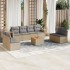 Set de sofás de jardín 9 pzas con cojines ratán sintético