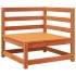 Juego de sofás de jardín 4 pzas madera maciza pino marrón
