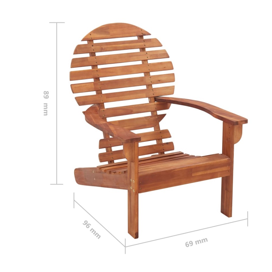 Silla Adirondack madera maciza de