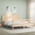 Estructura de cama de matrimonio con cabecero madera