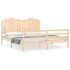 Estructura de cama de matrimonio con cabecero madera