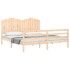 Estructura de cama de matrimonio con cabecero madera