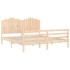 Estructura de cama de matrimonio con cabecero madera