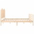 Estructura de cama de matrimonio con cabecero madera
