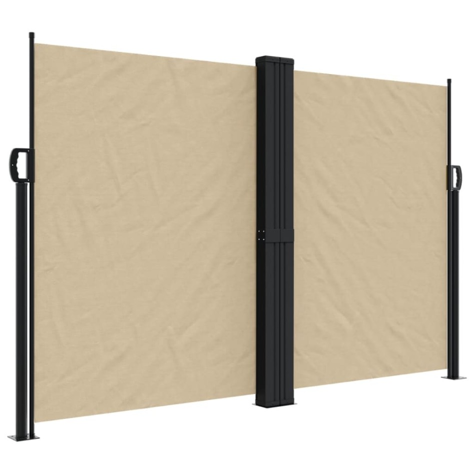 Toldo lateral retráctil beige 160x600