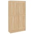 Armario de libros contrachapada color roble 82,5x30,5x150