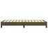 Estructura de cama sin colchón tela marrón oscuro 80x200