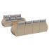 Juego de sofás de jardín con cojines beige 8 pzas ratán
