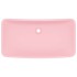 Lavabo de lujo rectangular de cerámica rosa mate 71x38