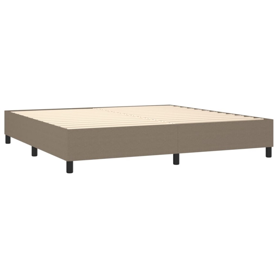 Cama sin colchón tela gris taupe 200x200